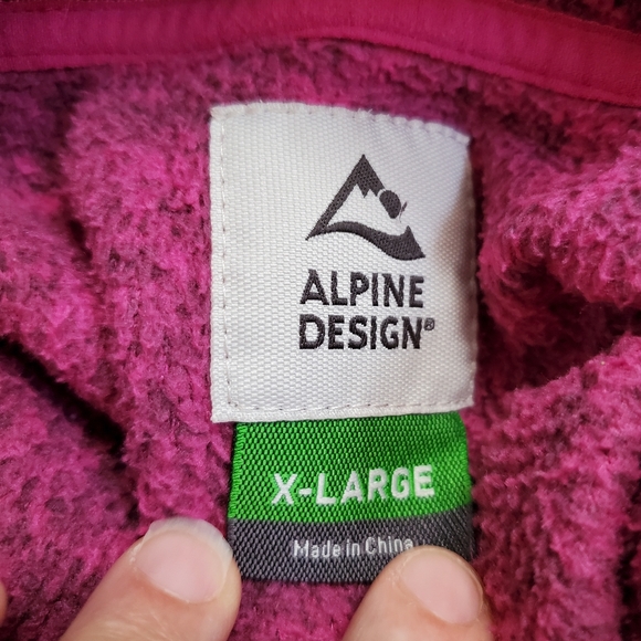 Alpine Design Pink Purple Fleece Jacket - Picture 8 of 9